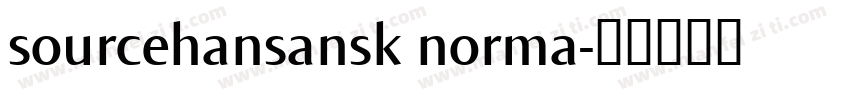 sourcehansansk norma字体转换